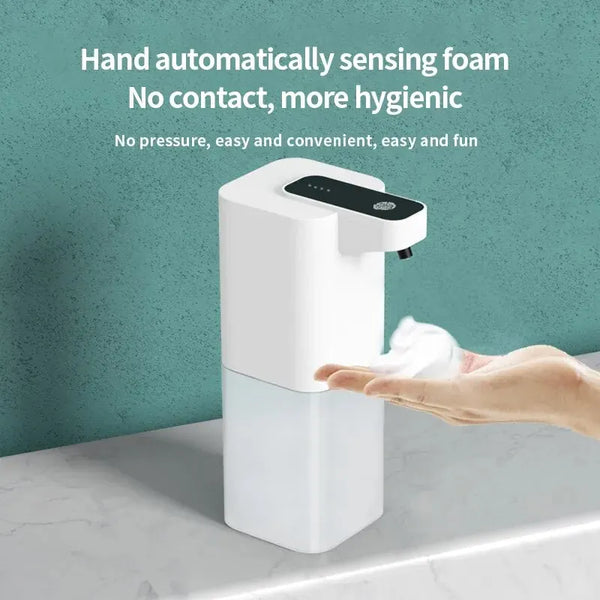 Dispenser de Sabão Automático Indutivo - Espuma de Lavagem Inteligente para Mãos e Celulares com Spray de Álcool