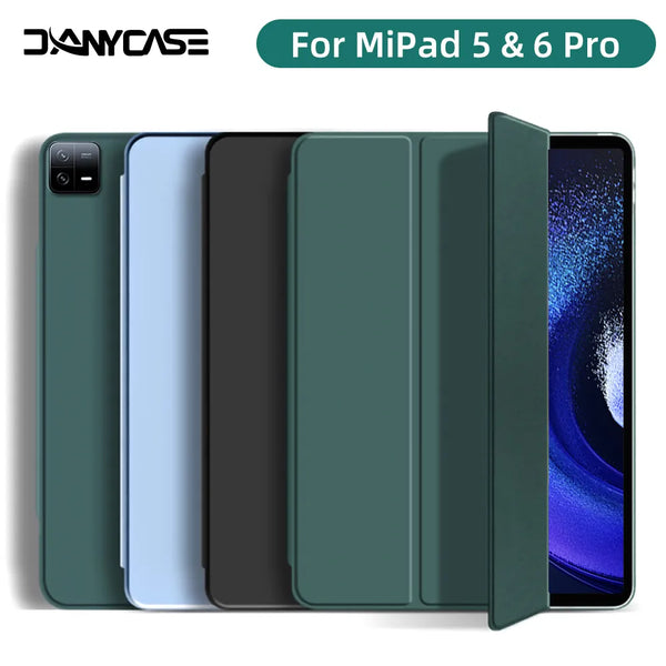 Capa para Tablet Para Mi Pad 5/6 Suporte para Carregamento Magnético Ativação Automática Para MiPad 6/5 Pro Capa para Xiaomi Tablet Acessórios